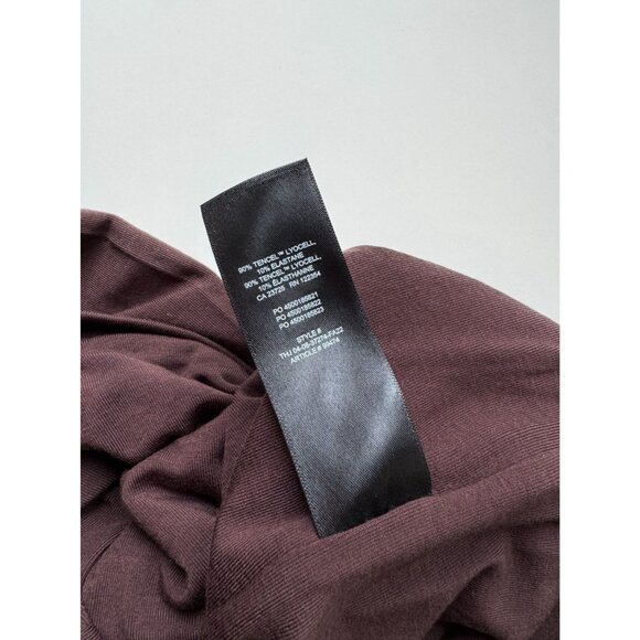 NWT Aritzia WILFRED Lydia Mocha Brown Jersey Ruched Front Mini Dress, Size X - Picture 11 of 16